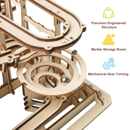 ROKR Wooden Marble Run 3D Wooden Puzzles Model Building Kits for Adults - DIY Educational Project Brain Teaser, Crafts H