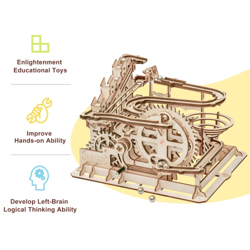 ROKR Wooden Marble Run 3D Wooden Puzzles Model Building Kits for Adults - DIY Educational Project Brain Teaser, Crafts H