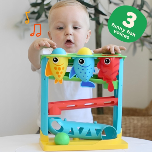 Move2Play, Feed The Fish | Interactive Baby & Toddler Toy | 1, 2+ Year Old Birthday Present | Boys & Girls Baby Ages 6,