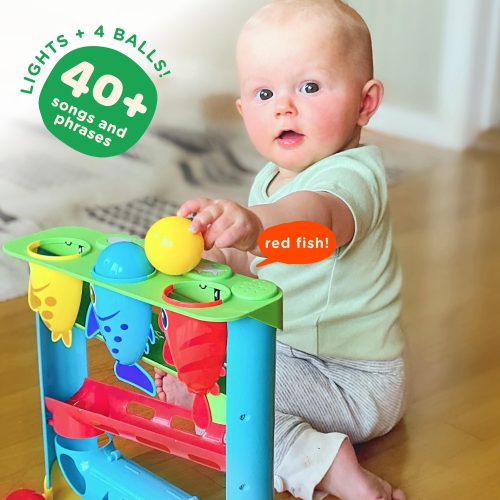 Move2Play, Feed The Fish | Interactive Baby & Toddler Toy | 1, 2+ Year Old Birthday Present | Boys & Girls Baby Ages 6,
