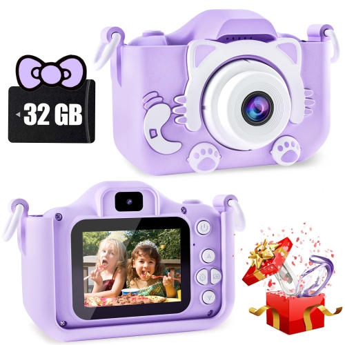 CIMELR Kids Camera Toys for 3 4 5 6 7 8 9 10 11 12 Year Old Boys/Girls, Kids Digital Camera for Toddler with Video, Chri