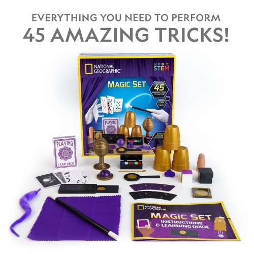 National Geographic Kids Magic Set - 45 Magic Tricks for Kids to Perform with Step-by-Step Video Instructions for Each T