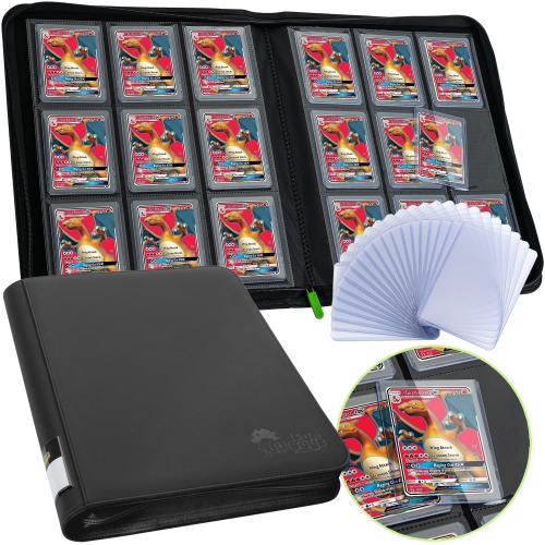 FunGuys Toploader Binder, Trading Card Binder Storage, 252 9 Pocket Top Loader Holder Collection for Yugioh, MTG, TCG Fo