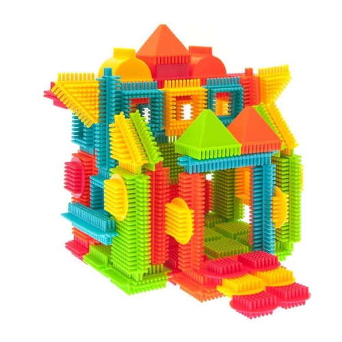 PicassoTiles 120 Piece Hedgehog Interlocking Building Blocks Tiles Construction Toy Set Brush Learning Playset STEAM Tod