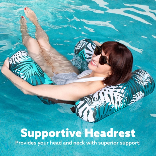 SLOOSH Inflatable Pool Floats Adult,2 Packs Floating Lounge Chairs,Blow up Pool Noodles for Adult Heavy Duty,Floating Ch