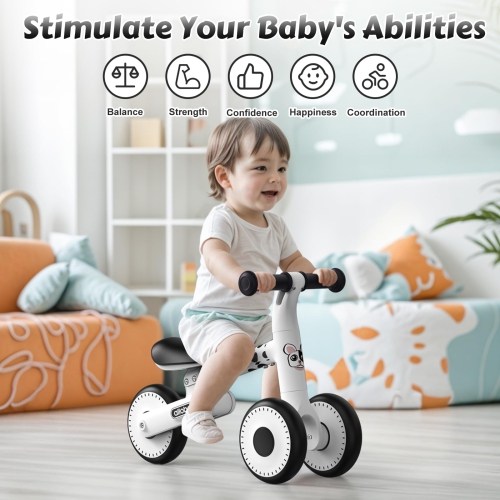 allobebe Baby Balance Bike 1 Year Old, Toddler First Mini Bike for 12-24 Month, Toys and Gifts for 1 Year Old Girls Boys