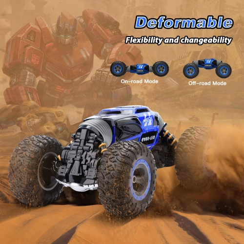 BEZGAR TD141 Remote Control Car, Boys RC Buggy Truck 4WD Off Road All Terrains 1:14 Scale Hobby Toy Racing Transform Veh