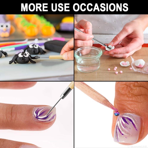 46 Pcs Pottery Tools Clay Sculpting Tool Set with 48 Slots Roll-Up Case, Double Sided Wooden Handle Sculpting Clay Clean