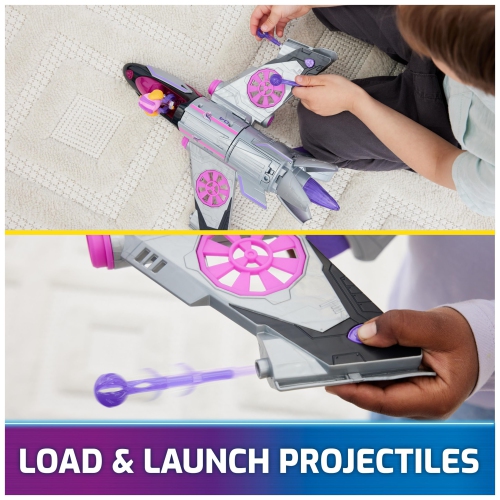 PAW Patrol: The Mighty Movie, Transforming Rescue Jet with Skye Mighty Pups Action Figure, Lights and Sounds, Kids Toys