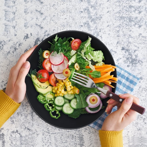 Bols de service ECOHAGOU de 9,6&nbsp;po, ensemble de 4 bols à salade en fibre de bambou 84&nbsp;oz, grands bols pour la cuisine, bols ovales profonds