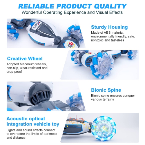 Gesture Sensing RC Stunt Car, Toys for Boys Girls 6-12 Year 4WD Remote Control Car 360