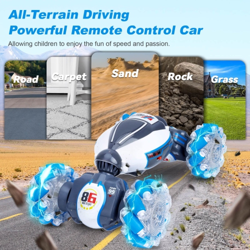Gesture Sensing RC Stunt Car, Toys for Boys Girls 6-12 Year 4WD Remote Control Car 360
