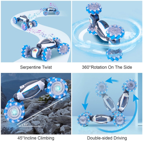 Gesture Sensing RC Stunt Car, Toys for Boys Girls 6-12 Year 4WD Remote Control Car 360