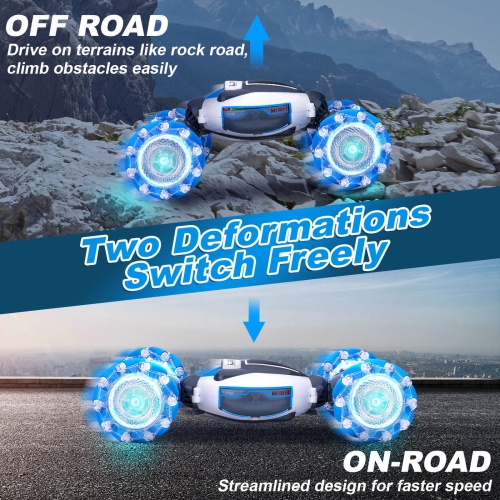Gesture Sensing RC Stunt Car, Toys for Boys Girls 6-12 Year 4WD Remote Control Car 360