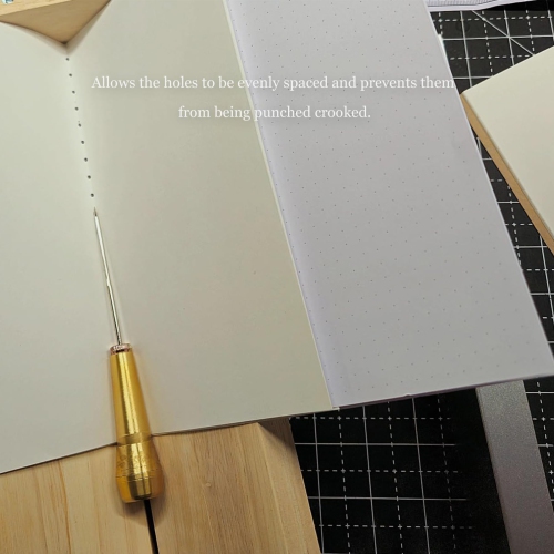 Socle de perforation de reliure avec guide de perçage en aluminium, avec un aube et une règle, ensemble d'outils de poinçonnage Signature pour