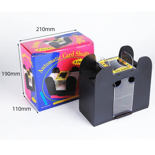 FavorCa 1-6 Decks Automatic Card Shuffler USB/Battery Operated Electric Shuffler for Home Party Poker Blackjack UNO Game