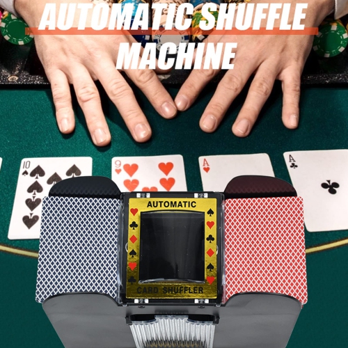 FavorCa 1-6 Decks Automatic Card Shuffler USB/Battery Operated Electric Shuffler for Home Party Poker Blackjack UNO Game