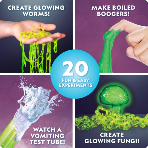 Blue Marble National Geographic Gross Chemistry Set - 20 Gross Science Experiments for Kids, Dissect a Brain, Burst Bloo