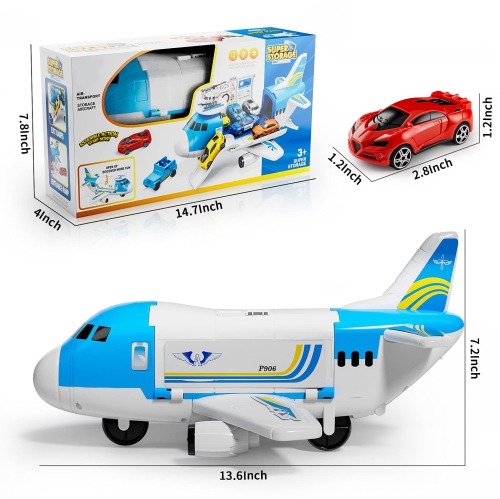 Airplane Toy Set Transport Cargo Plane Play Toy Gift for 3 4 5 6 Years Old Boys Girls Kids,Aircraft Vehicle Toys with 5