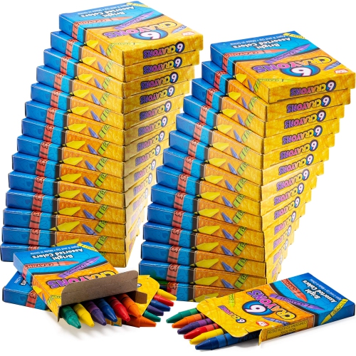 Bedwina Bulk Crayons - Case of 120, 6-Packs Total 720 Crayons Bulk School Supplies for Kids, Toddlers, Teachers, Restaur