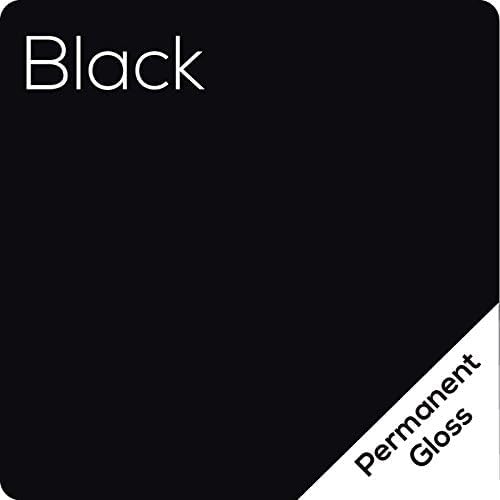 Rouleau de vinyle noir pour artisanat Oracal 651 - Vinyle adhésif pour couteaux Cricut, Silhouette et Cameo - Fini lustré - Extérieur