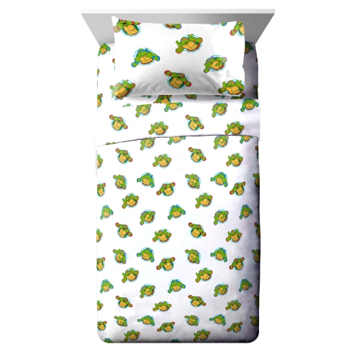 Jay Franco Nickelodeon Teenage Mutant Ninja Turtles Green Bricks 7 Piece Bed Set-Includes Reversible Comforter & Sheet S