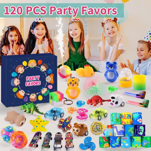 120 PCS Party Favors for Kids Treasure Prizes Box Toys, Goodie Bags Stuffers for Classroom Rewards, Birthday Gifts Toys,