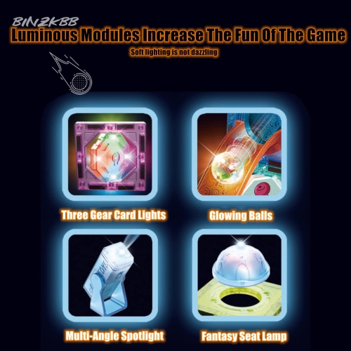 BINZKBB Light Magnetic Tiles Building Blocks for Kids,3D Clear Educational Toys,Marble Run STEM Magnets Construction Toy