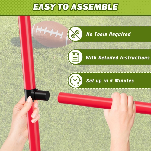 HYES Football Toss Game with 4 Inflatable Balls, Throwing Target Practice Game for Kids, Indoor Outdoor Backyard Yard Sp