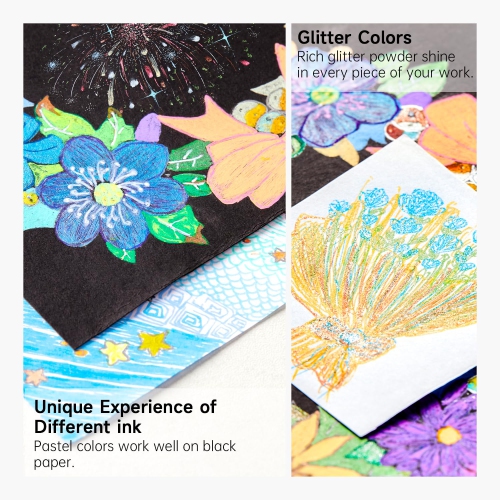 Stylos gel Shuttle Art, stylo gel 130 couleurs avec 1 livre à colorier dans étui de voyage pour adultes Livres à colorier Carnet de dessin SC