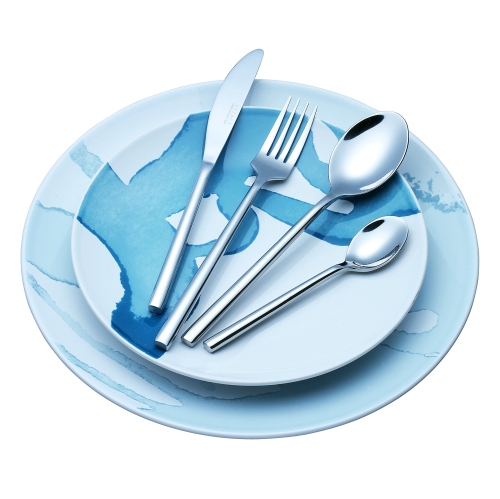 Ensemble de couverts/couverts en acier inoxydable forgé d'Exzact, 24 pièces, 6 fourchettes de table, 6 couteaux de table, 6 cuillère à soupe