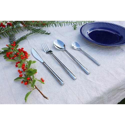 Ensemble de couverts/couverts en acier inoxydable forgé d'Exzact, 24 pièces, 6 fourchettes de table, 6 couteaux de table, 6 cuillère à soupe