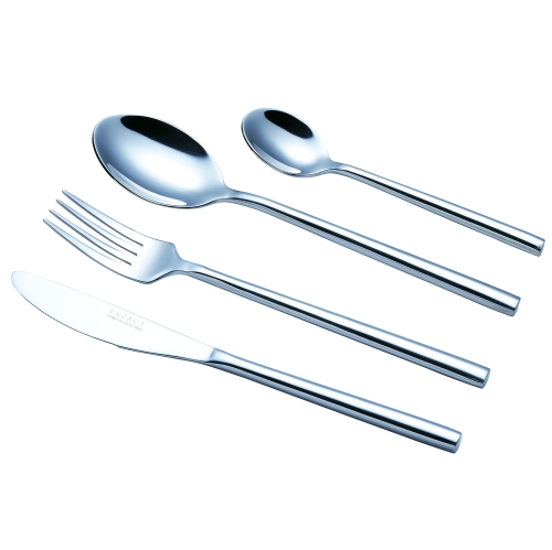 Ensemble de couverts/couverts en acier inoxydable forgé d'Exzact, 24 pièces, 6 fourchettes de table, 6 couteaux de table, 6 cuillère à soupe