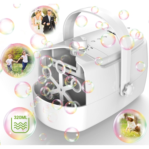 Bubble Machine Durable Automatic Bubble Blower, 18000+ Bubbles Per Minute Bubbles for Kids Toddlers Bubble Maker Operate