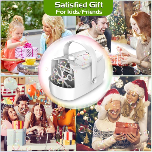 Bubble Machine Durable Automatic Bubble Blower, 18000+ Bubbles Per Minute Bubbles for Kids Toddlers Bubble Maker Operate