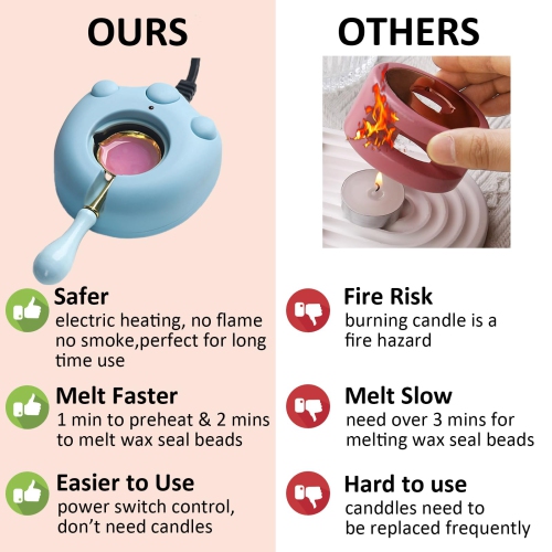 Wax Seal Kit with 24 Colors Wax Seal Beads 600pcs, Andotopee Tree of Life Wax Seal Stamp Kit with Electric Sealing Wax W