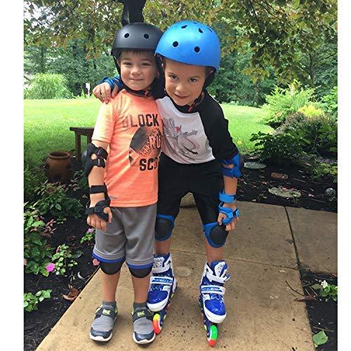 Kids Adjustable Flashing Inline Skates for Boys, Girls and Adults with Full Light Up Wheels, Outdoor Roller Skates for K