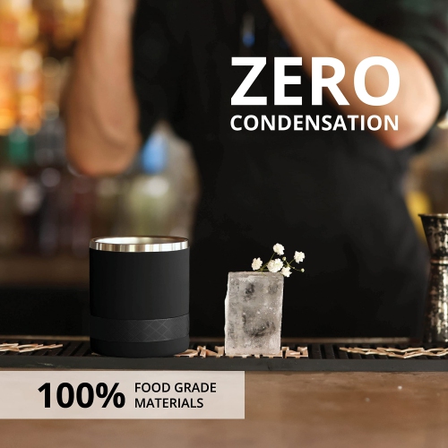 Ensemble de 2 verres en forme de ballon de chasse Elemental Recess, tasse en acier inoxydable à triple paroi 10 oz avec couvercle en Tritan non