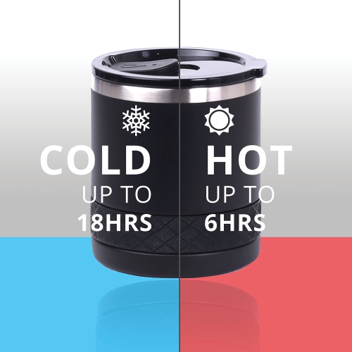 Ensemble de 2 verres en forme de ballon de chasse Elemental Recess, tasse en acier inoxydable à triple paroi 10 oz avec couvercle en Tritan non