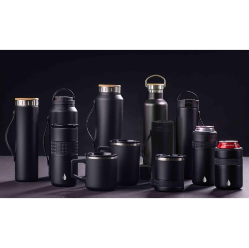 Ensemble de 2 verres en forme de ballon de chasse Elemental Recess, tasse en acier inoxydable à triple paroi 10 oz avec couvercle en Tritan non