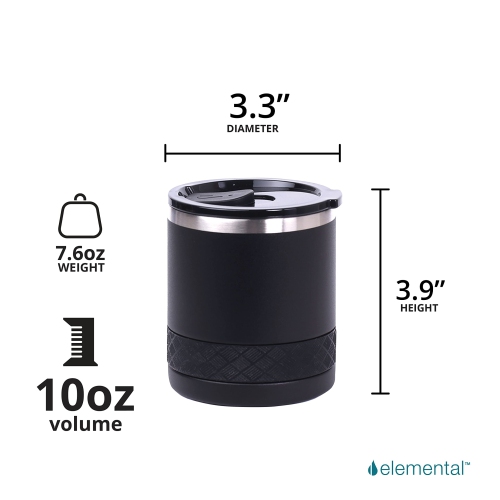 Ensemble de 2 verres en forme de ballon de chasse Elemental Recess, tasse en acier inoxydable à triple paroi 10 oz avec couvercle en Tritan non