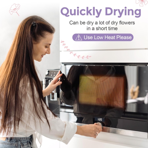 Suziko Quickly Dry Flowers 9 '' Large Microwave Flower Press for Press Flowers&Leaves and Making Pressed Flowers