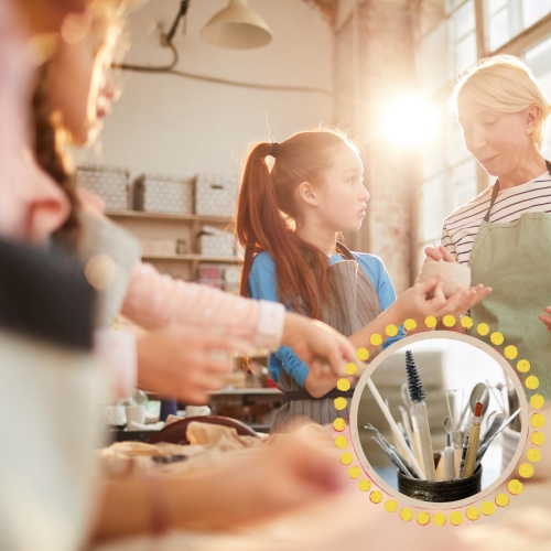 TEMONTIAN Pottery Clay Sculpting Tools,Polymer Clay Tools, Sculpting Clay,44Pcs Double Sided Ceramic Clay Carving Tool S