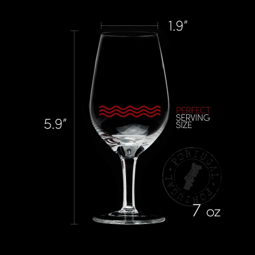 Verres de dégustation GLASSIQUE CADEAU Porto et dessert Vin, Sherry, Cordial, Aperitif | Ensemble de 4 petits verres de 7&nbsp;oz en cristal