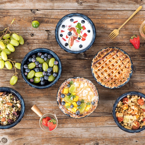 vicrays Ceramic Pie Pan for Baking - 5.5 inch Small Pie Plates Deep Dish Round Pot Casserole Mini Serving Bowl, Microwav