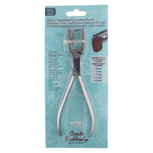 L'outil de poinçonnage rotatif en cuir Beadsmith à couture à la main, 5 trous de tailles différentes, des accessoires de fabrication de bijoux et du