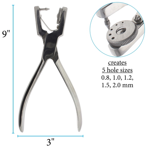 L'outil de poinçonnage rotatif en cuir Beadsmith à couture à la main, 5 trous de tailles différentes, des accessoires de fabrication de bijoux et du