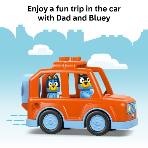 LEGO DUPLO Bluey Ice Cream Trip with Bluey - Toddler Sensory Toys for Boys & Girls, Ages 2+ - W/Bluey Figures - Educatio