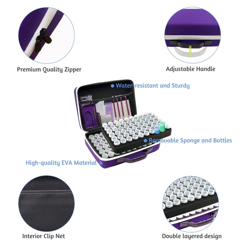 LIRUNQIU – Contenants de rangement pour peinture diamant, 120 fentes, accessoires et outils pour l'organisateur d'art en diamant