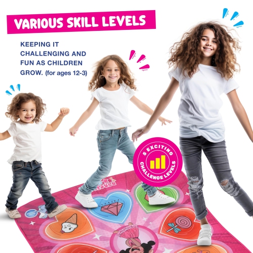 Play22 – Tapis de danse pour enfants – Meilleurs cadeaux d'anniversaire pour filles et garçons, jouet électronique de danse pour enfants, volume